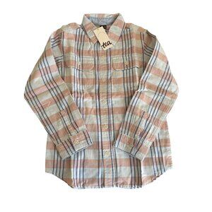 NWT Tea Collection Plaid Button Down Shirt Size 10